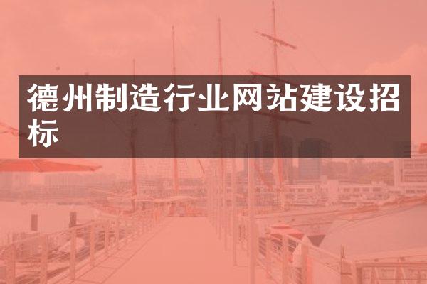 德州制造行业网站建设招标