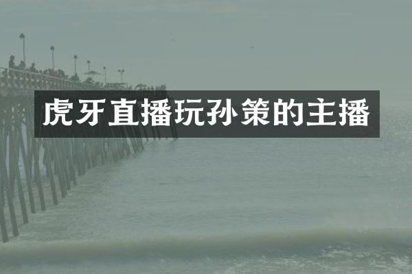 虎牙直播玩孙策的主播