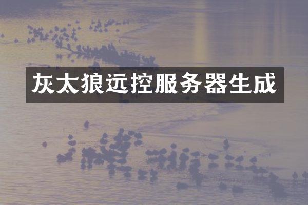 灰太狼远控服务器生成