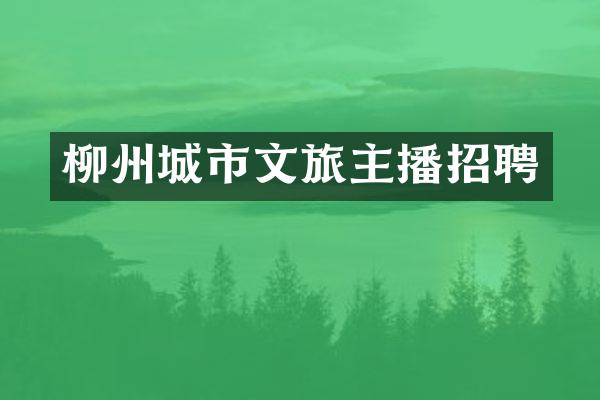 柳州城市文旅主播招聘
