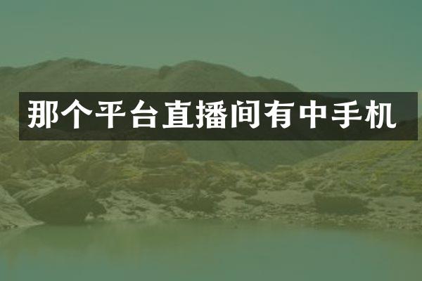 那个平台直播间有中手机
