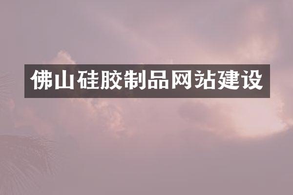 佛山硅胶制品网站建设