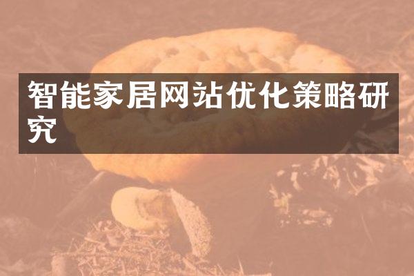 智能家居网站优化策略研究