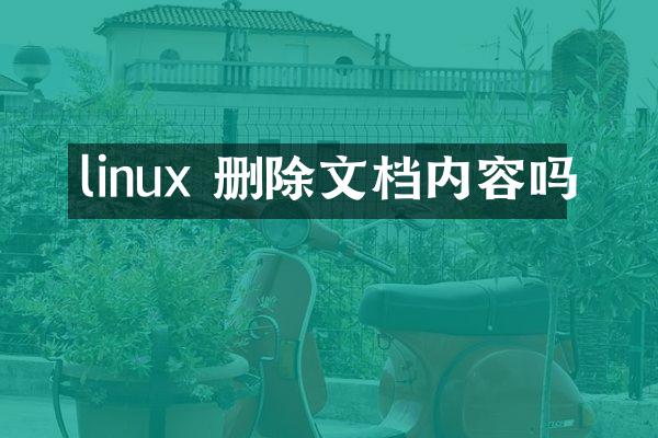 linux 删除文档内容吗