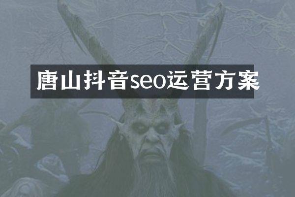 唐山抖音seo运营方案