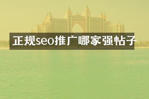 正规seo推广哪家强帖子