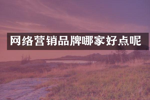 网络营销品牌哪家好点呢