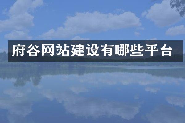 府谷网站建设有哪些平台