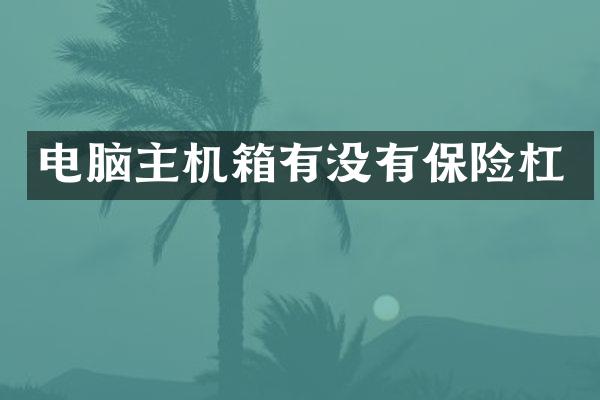 电脑主机箱有没有保险杠