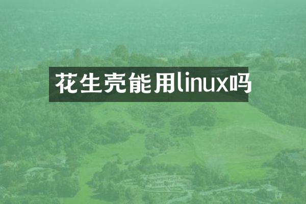 花生壳能用linux吗