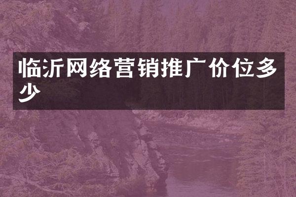 临沂网络营销推广价位多少