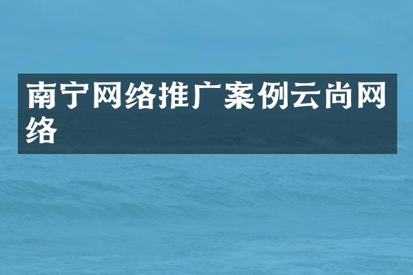 南宁网络推广案例云尚网络