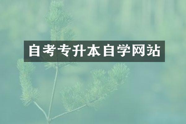 自考专升本自学网站