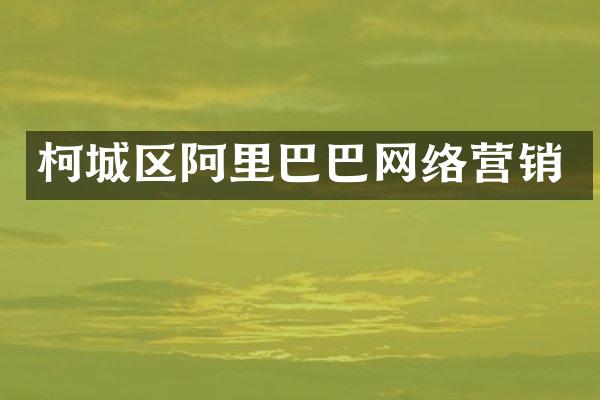 柯城区阿里巴巴网络营销