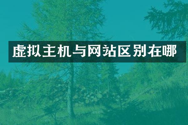 虚拟主机与网站区别在哪