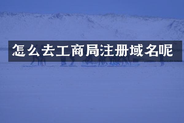 怎么去工商局注册域名呢