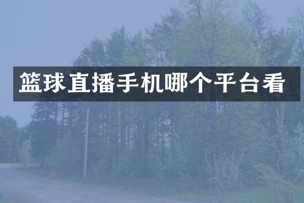 篮球直播手机哪个平台看