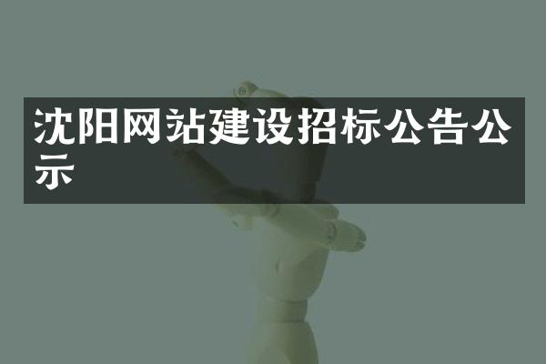 沈阳网站建设招标公告公示