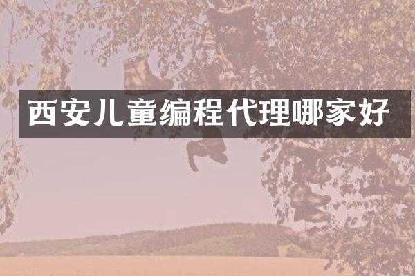 西安儿童编程代理哪家好