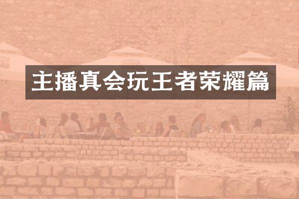 主播真会玩王者荣耀篇