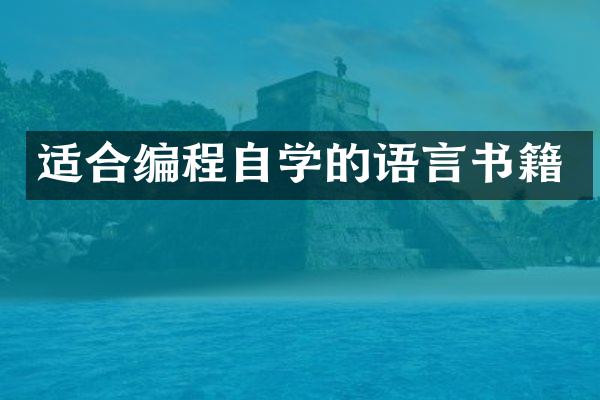 适合编程自学的语言书籍