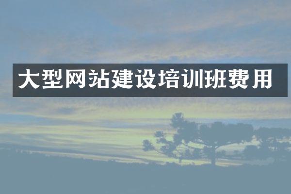 大型网站建设培训班费用
