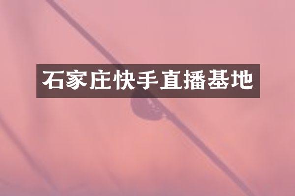 石家庄快手直播基地