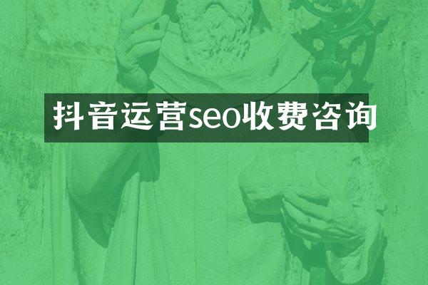 抖音运营seo收费咨询