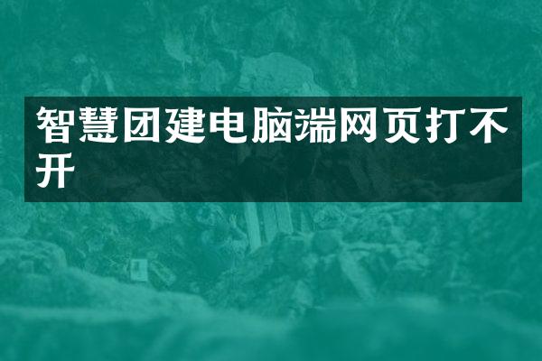 智慧团建电脑端网页打不开