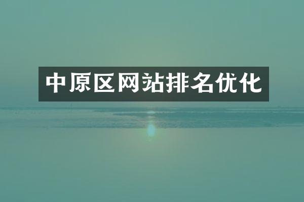 中原区网站排名优化