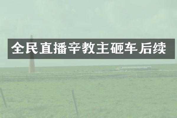 全民直播辛教主砸车后续