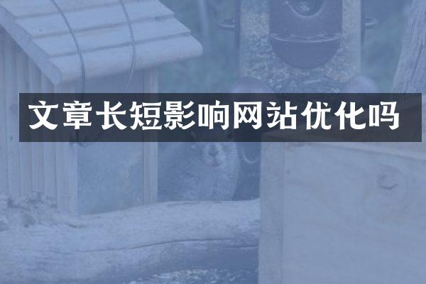 文章长短影响网站优化吗
