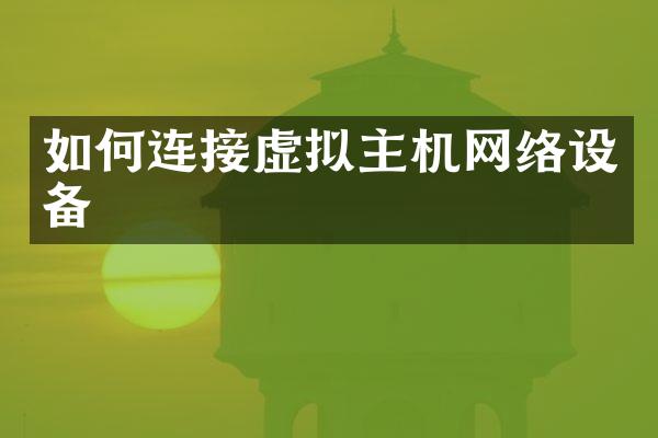 如何连接虚拟主机网络设备