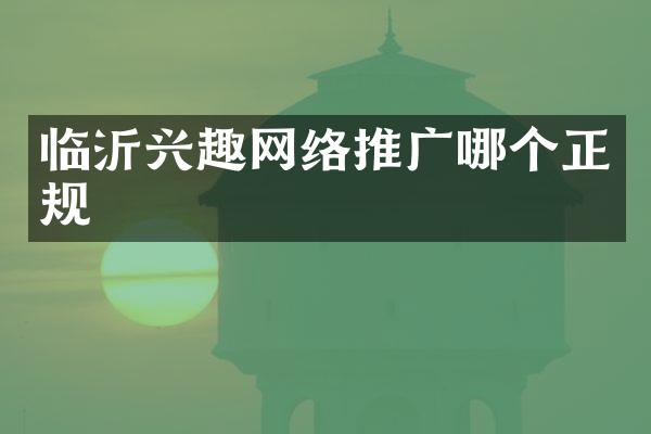 临沂兴趣网络推广哪个正规