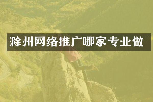 滁州网络推广哪家专业做