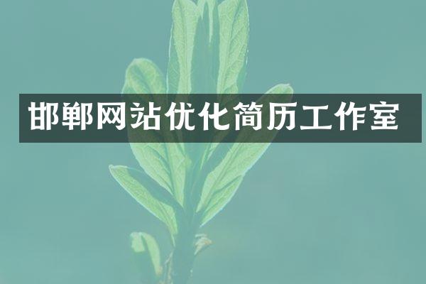 邯郸网站优化简历工作室