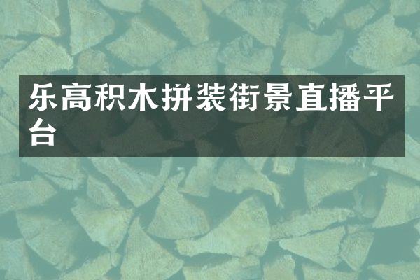 乐高积木拼装街景直播平台