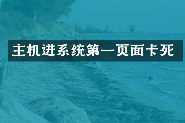 主机进系统第一页面卡死