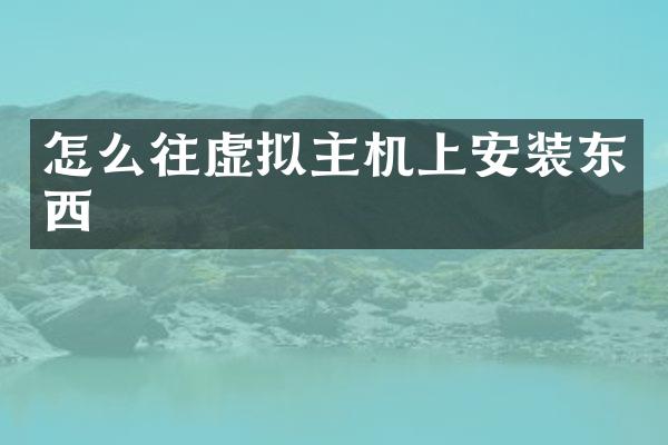 怎么往虚拟主机上安装东西