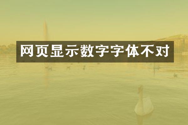 网页显示数字字体不对