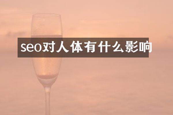 seo对人体有什么影响
