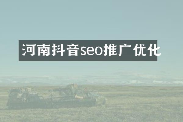 河南抖音seo推广优化