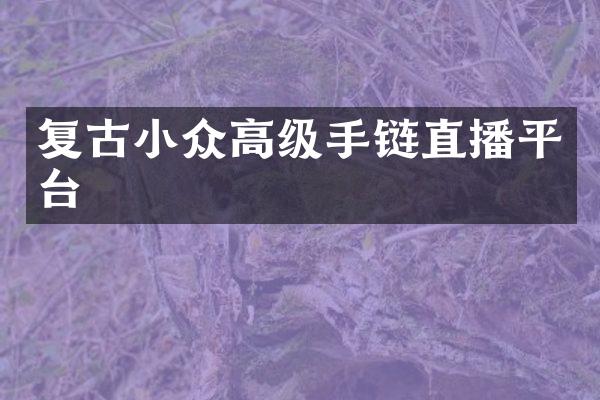 复古小众高级手链直播平台