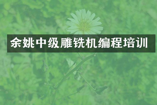 余姚中级雕铣机编程培训