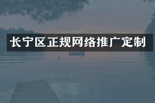 长宁区正规网络推广定制