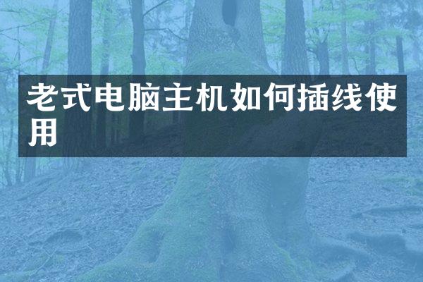 老式电脑主机如何插线使用