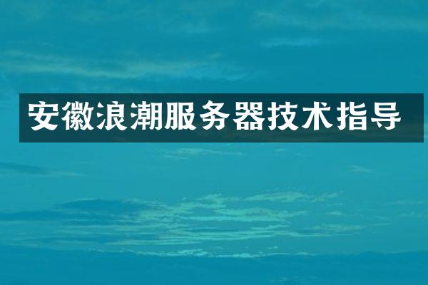 安徽浪潮服务器技术指导