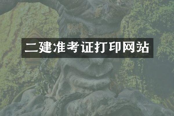 二建准考证打印网站
