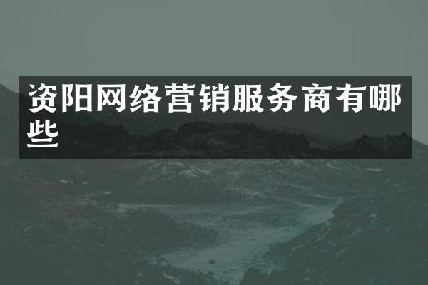 资阳网络营销服务商有哪些