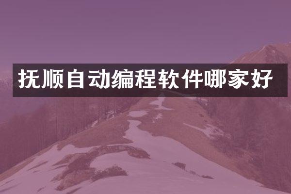 抚顺自动编程软件哪家好